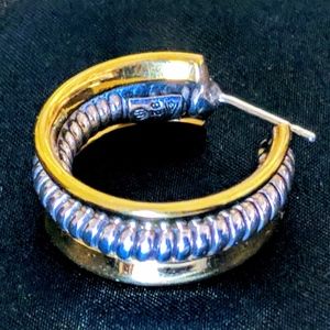 Silpada Brass & Silver Single Hoop Earring